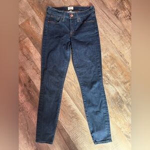 J. Crew Dark Blue Denim Jeans with Contrast Stitching